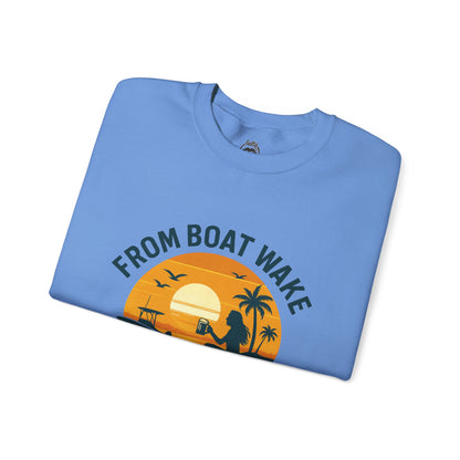 "From Boat Wake to Bar Stool" Crewneck Sweatshirt