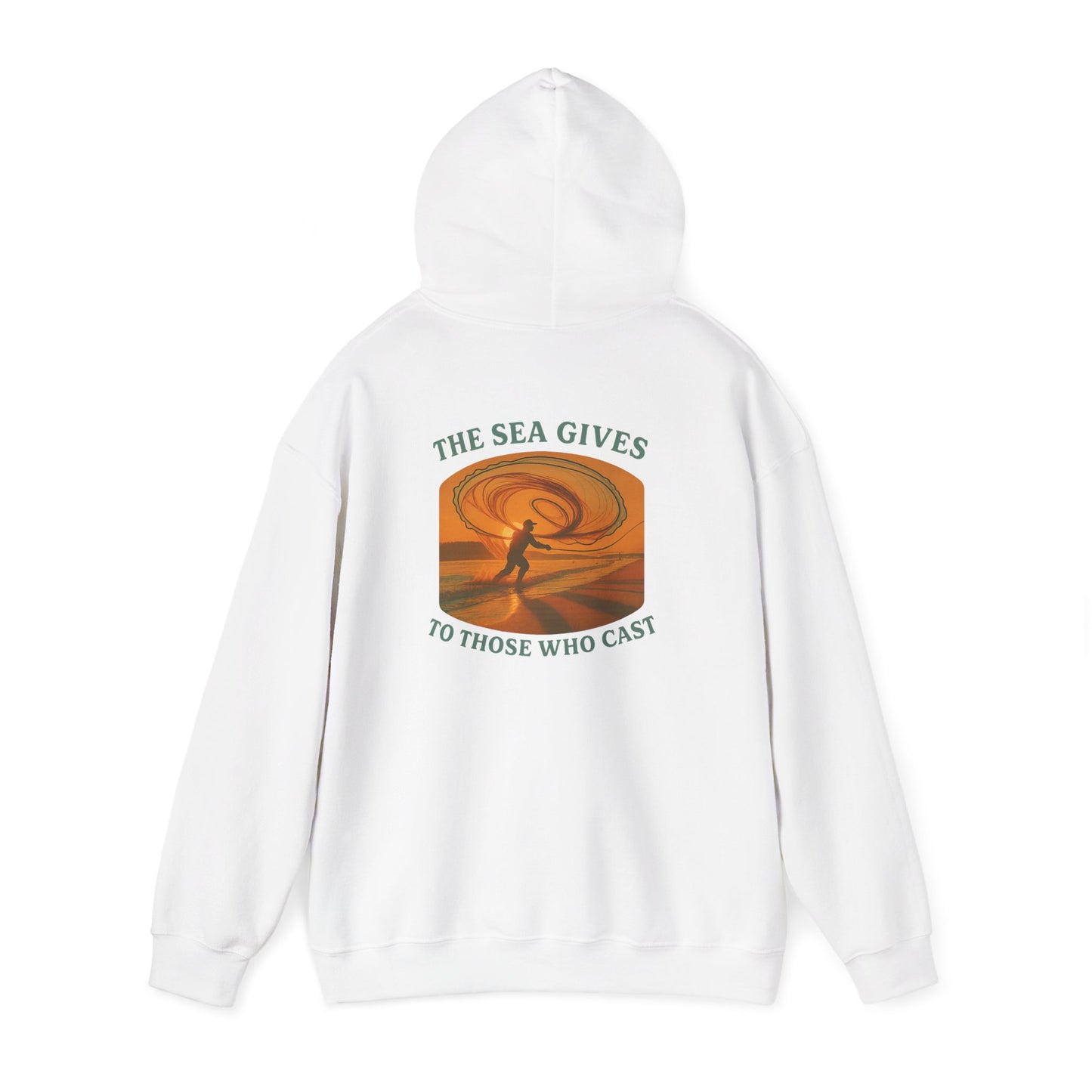 "The Sea Gives to Those Who Cast" Heavy Blend™ Hoodie - men