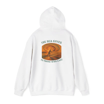 "The Sea Gives to Those Who Cast" Heavy Blend™ Hoodie - men