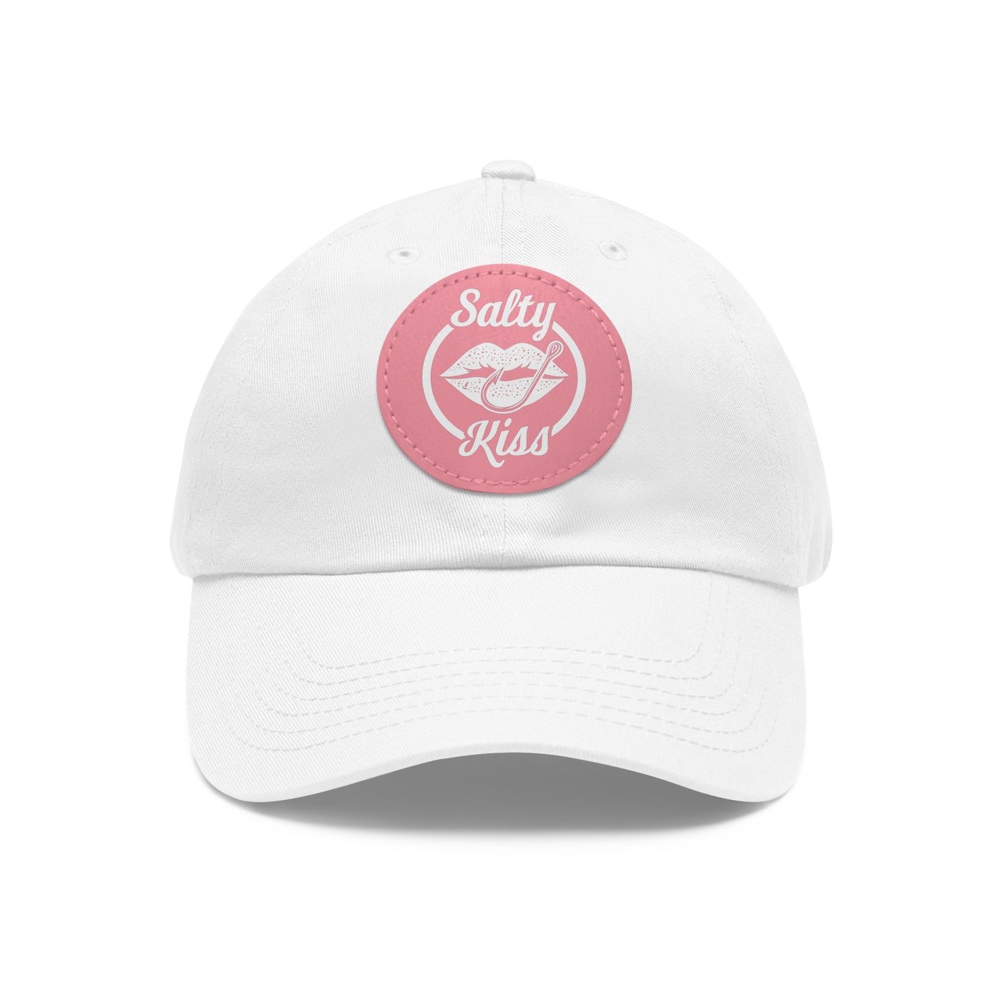 "Salty Kiss" Leather Patch Cap - white logo