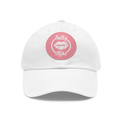 "Salty Kiss" Leather Patch Cap - white logo