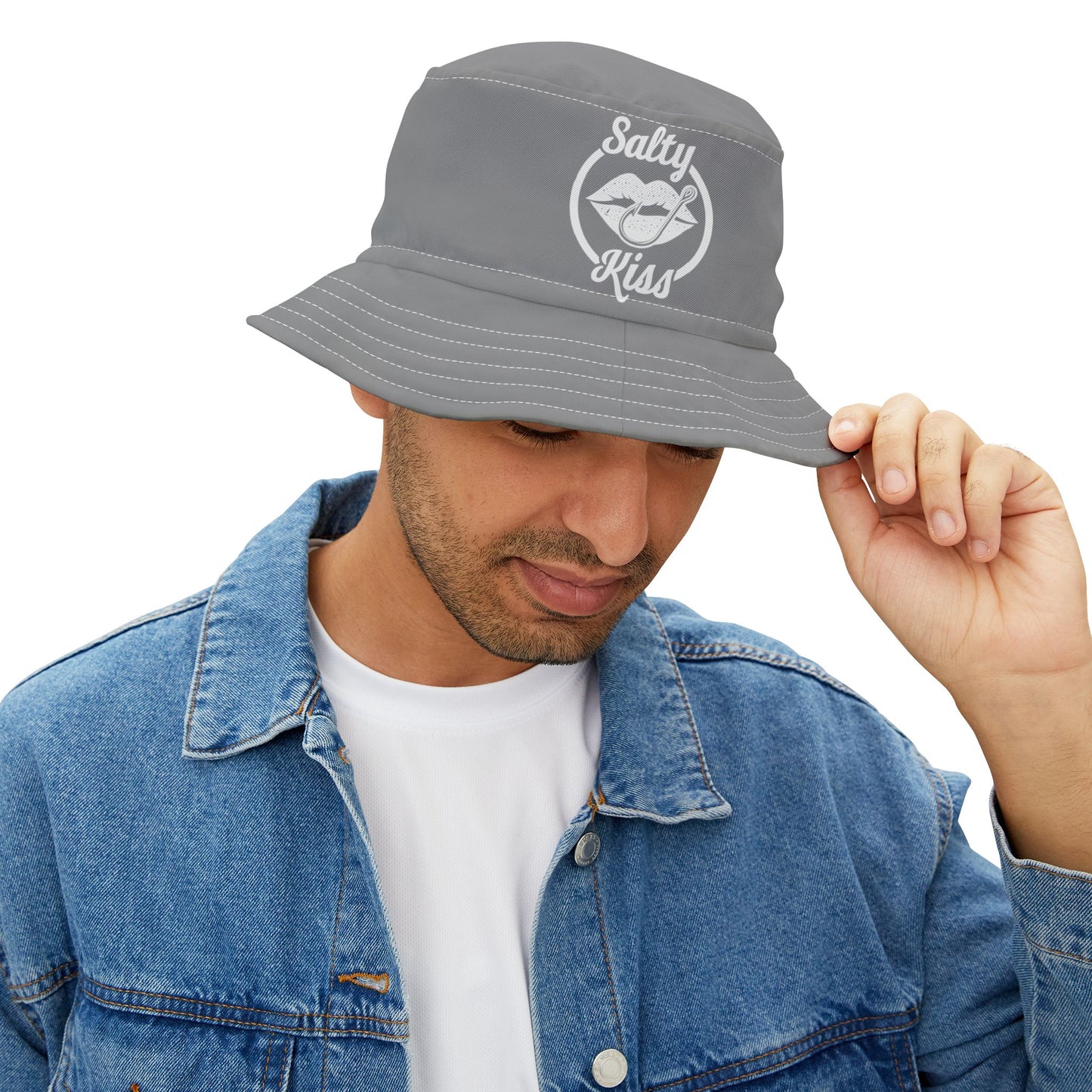 "Salty Kiss" Bucket Hat - white logo
