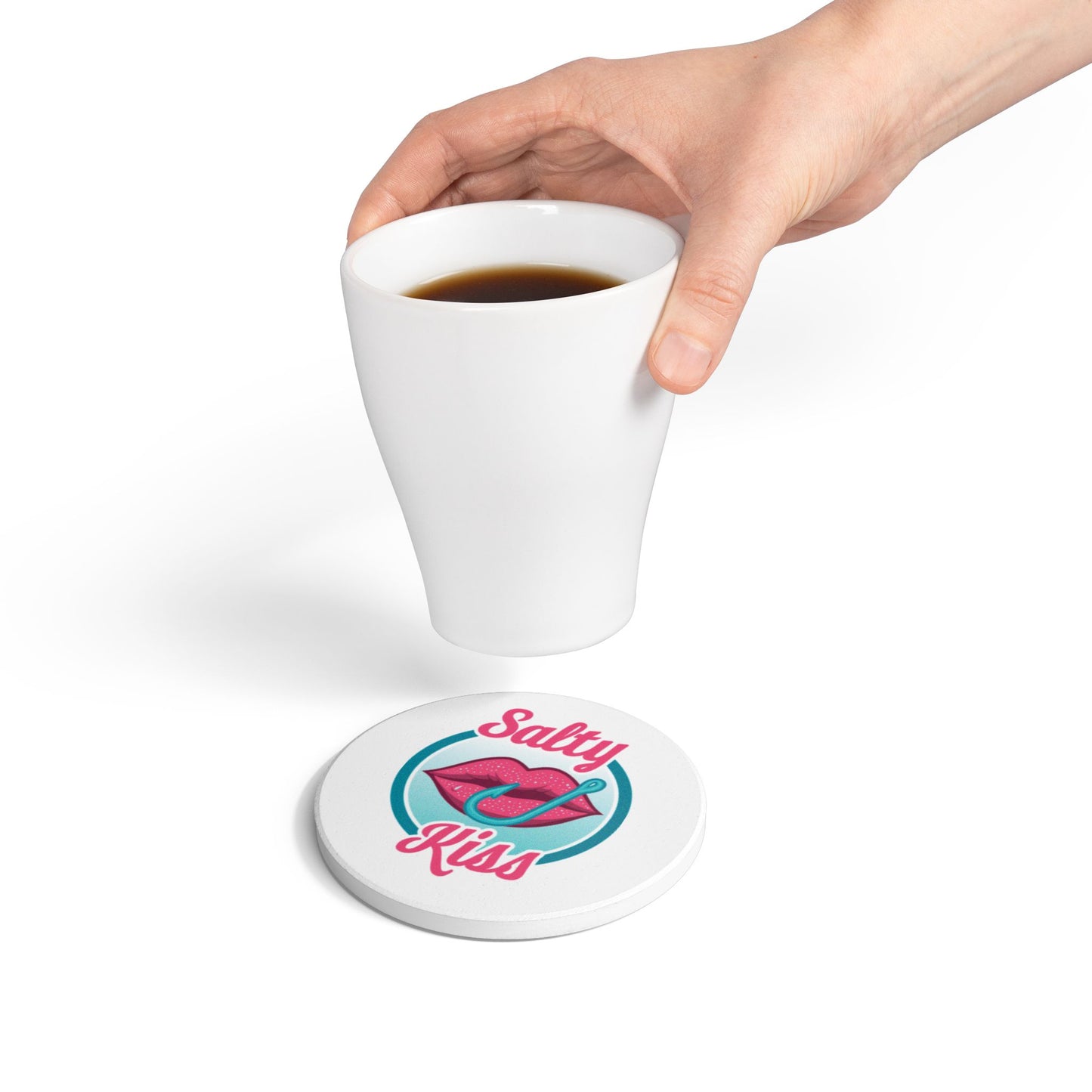 "Salty Kiss" Ceramic Coaster