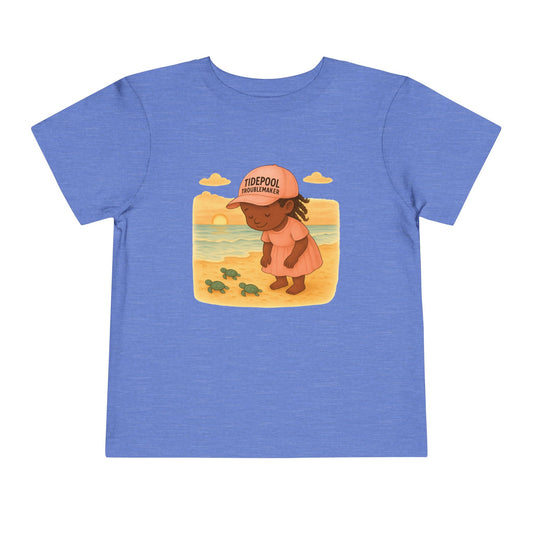 Toddler Girls Sea Turtle Beach Tee – Baby Turtle