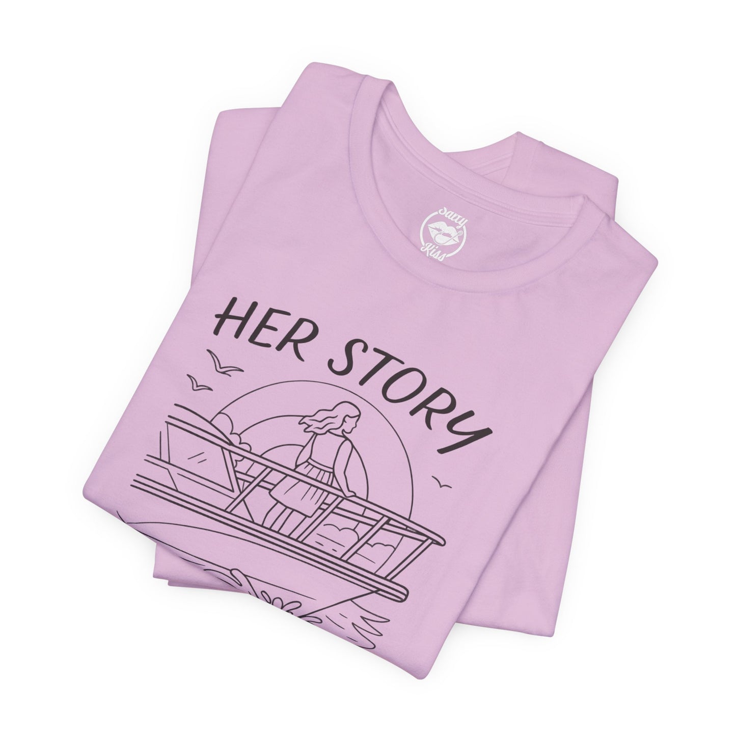 "Her Story Begins on the Bow" Tee