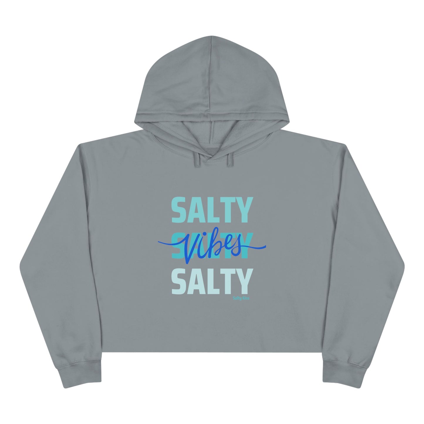 Women's Crop Hoodie - Salty Vibes by Salty Kiss coastal apparel