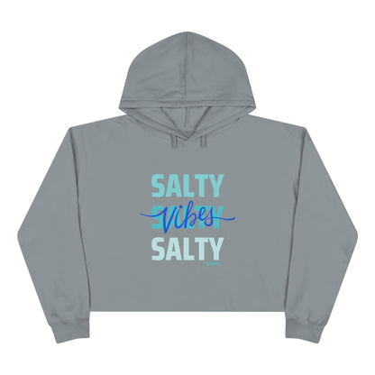 Women's Crop Hoodie - Salty Vibes by Salty Kiss coastal apparel