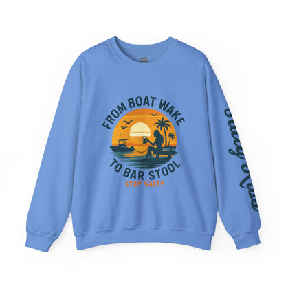"From Boat Wake to Bar Stool" Crewneck Sweatshirt