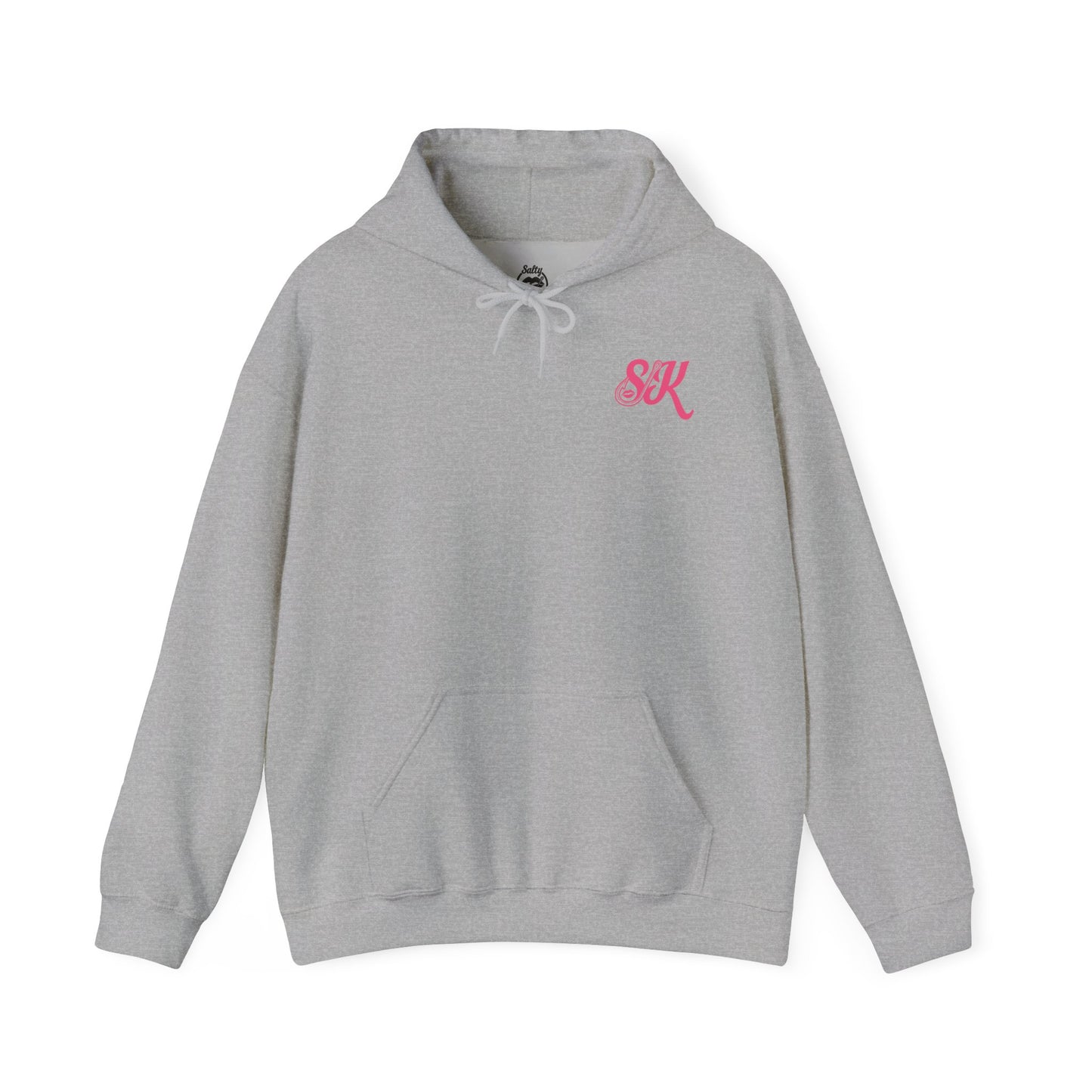 "Salty Kiss" Heavy Blend™ Hoodie - pink logo
