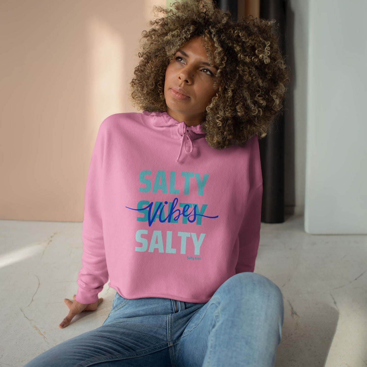 "Salty Vibes" Crop Hoodie