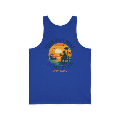 Men’s Boat Day Tank Top – From Boat Wake to Bar Stool
