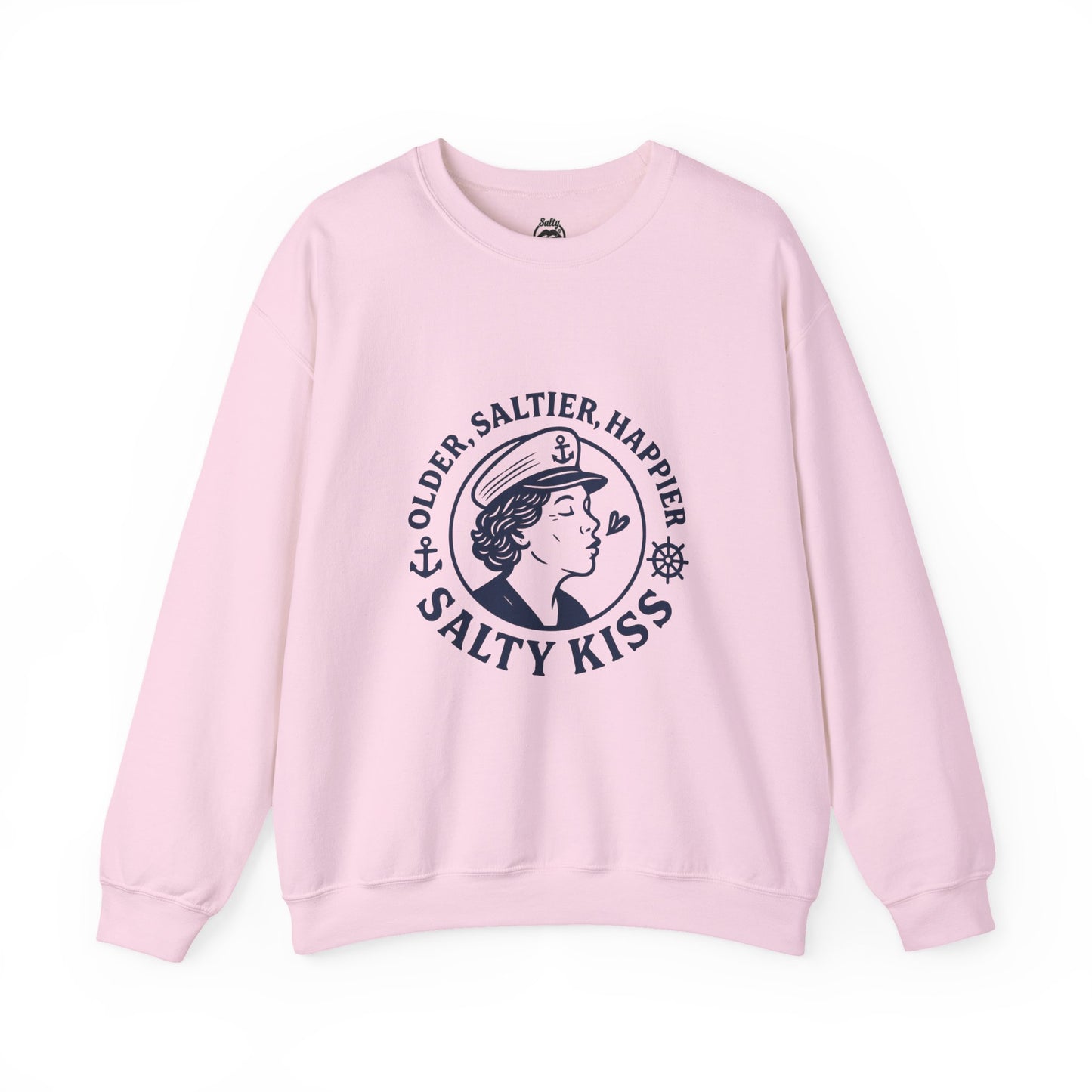 "Older, Saltier, Happier" Crewneck Sweatshirt