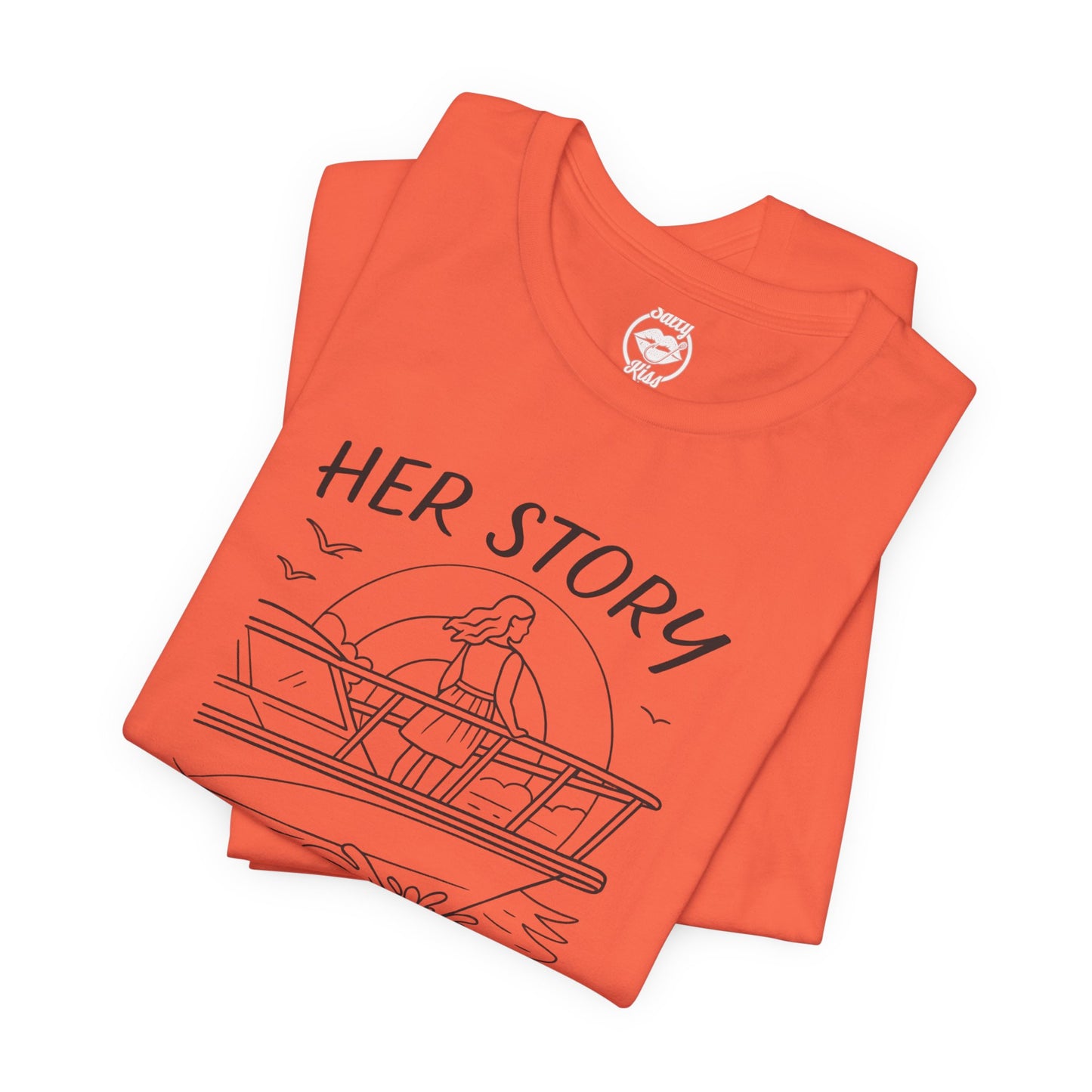 "Her Story Begins on the Bow" Tee