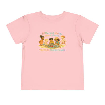 Toddler Coastal Kindness Tee – Different Shells, Same Shore - Unisex