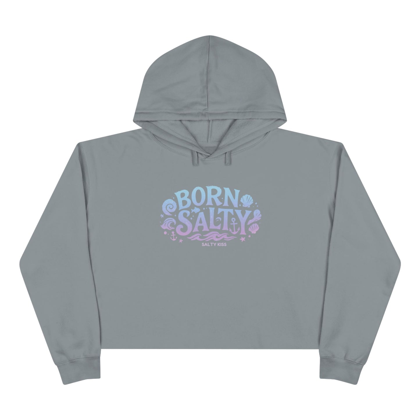 Women's Crop Hoodie - Born Salty