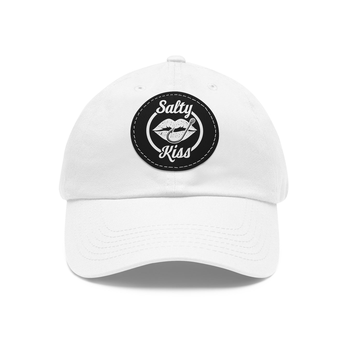 "Salty Kiss" Leather Patch Cap - white logo