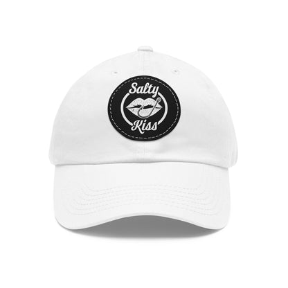 "Salty Kiss" Leather Patch Cap - white logo