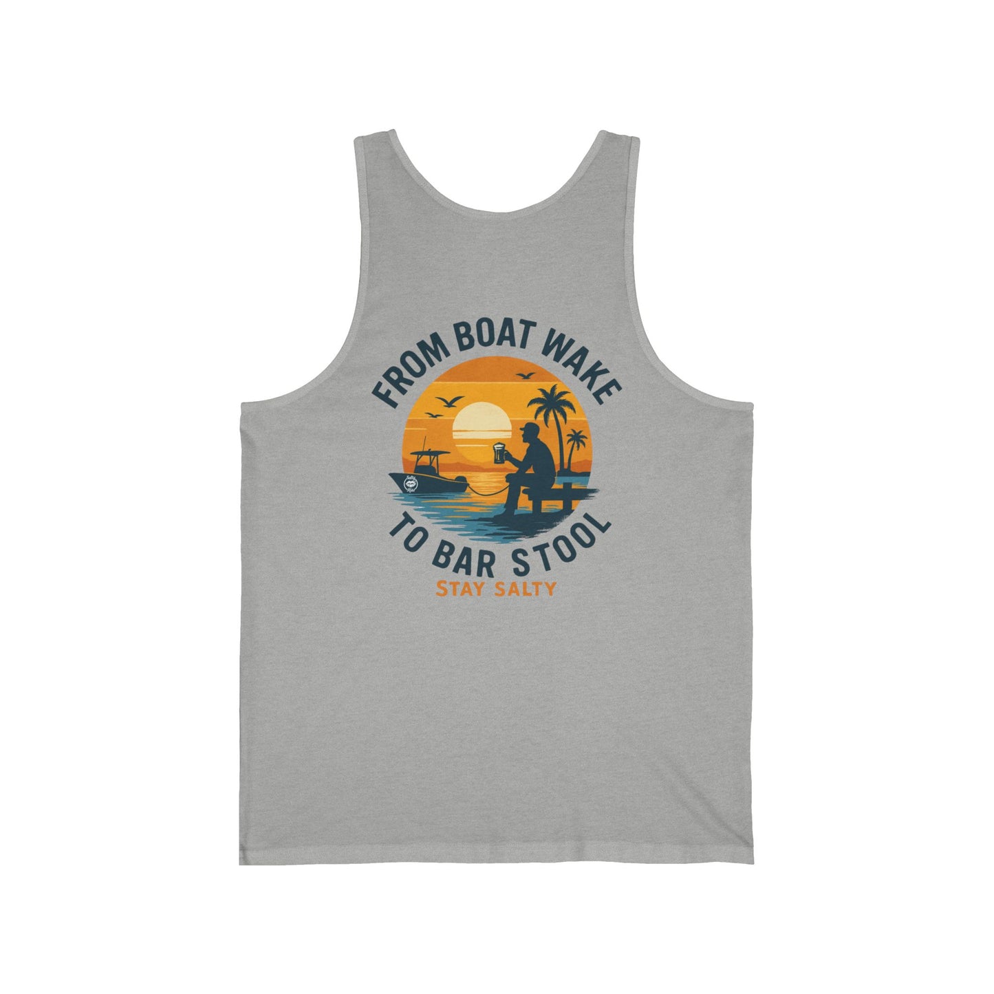 Men’s Boat Day Tank Top – From Boat Wake to Bar Stool