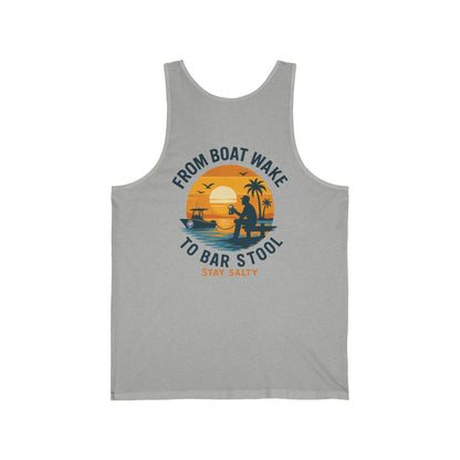 Men’s Boat Day Tank Top – From Boat Wake to Bar Stool