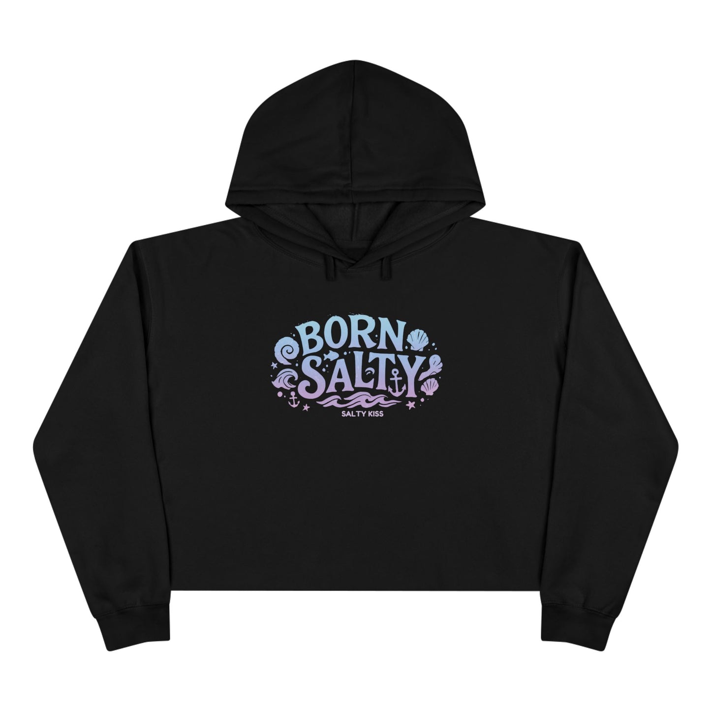 Women's Crop Hoodie - Born Salty