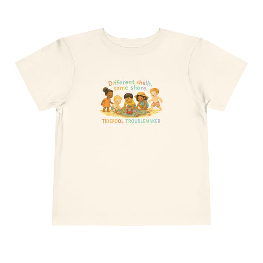 "Different Shells, Same Shore" Toddler Tee