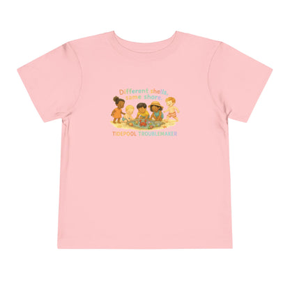 "Different Shells, Same Shore" Toddler Tee