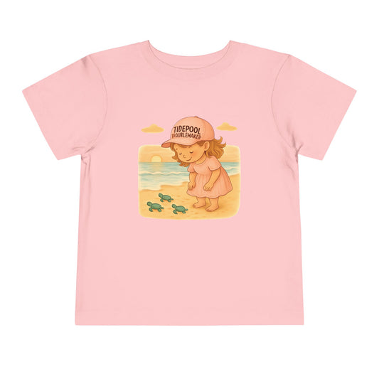 Toddler Girls Sea Turtle Beach Tee – Baby Turtle
