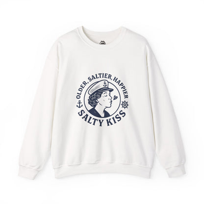 "Older, Saltier, Happier" Crewneck Sweatshirt