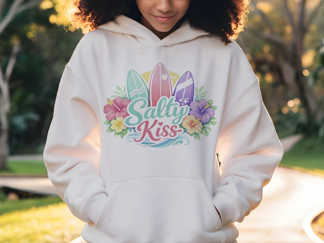 Women's Hoodie - Sunset Surf Bloom by Salty Kiss coastal apparel
