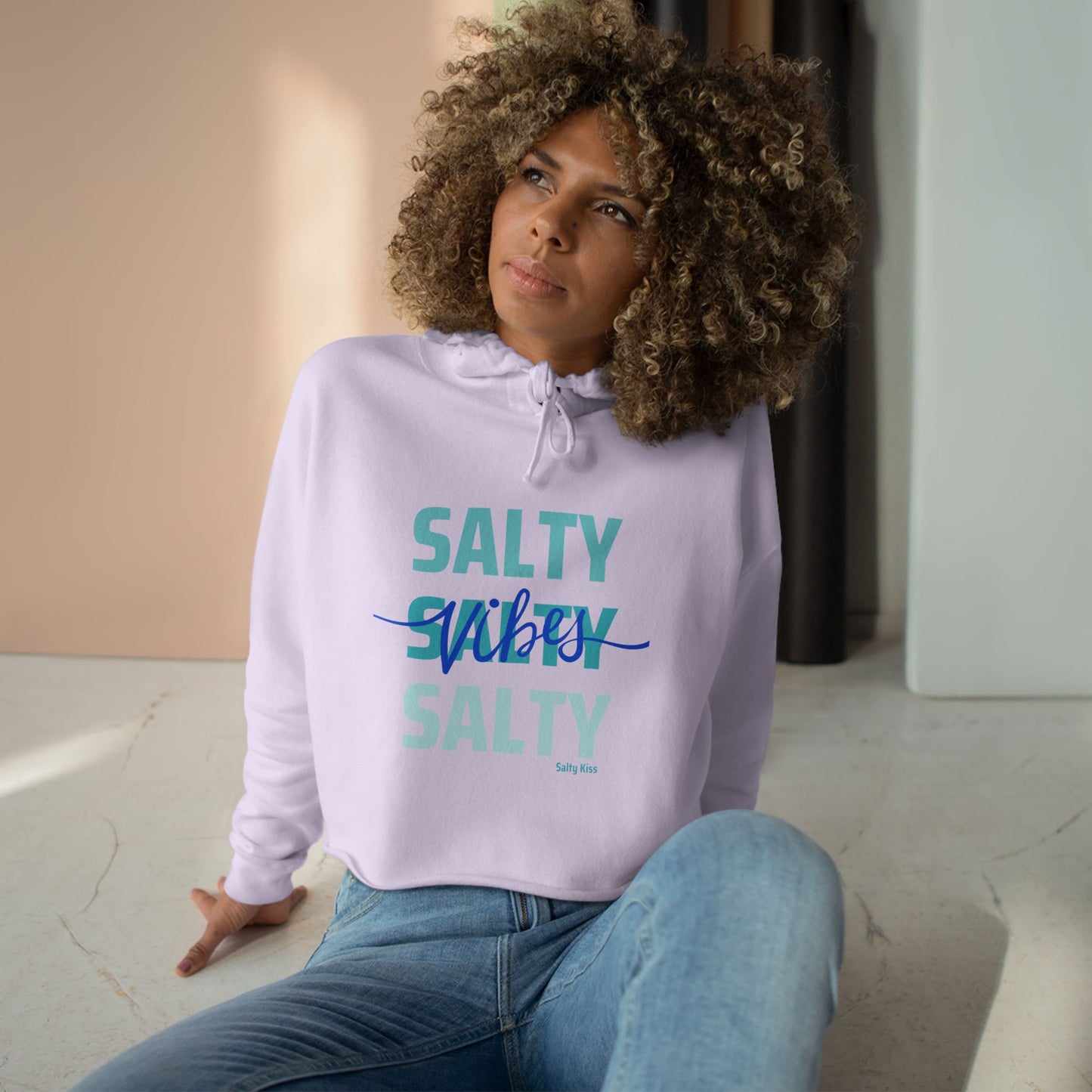 "Salty Vibes" Crop Hoodie