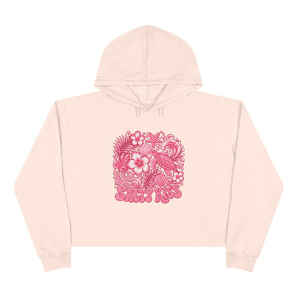 Women's Crop Hoodie - Coastal Love Sea Turtle