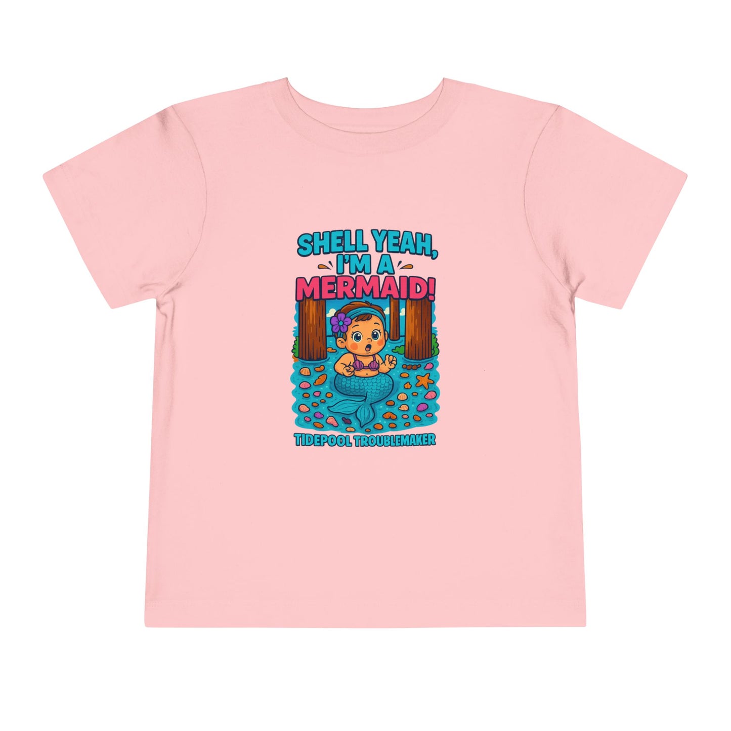 Toddler Girls Mermaid Tee – Shell Yeah, I’m a Mermaid