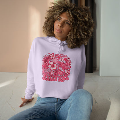 Women's Crop Hoodie - Coastal Love Sea Turtle