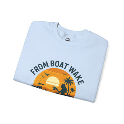 "From Boat Wake to Bar Stool" Crewneck Sweatshirt