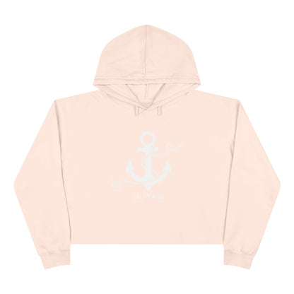 Women's Crop Hoodie -Coastal Anchor by Salty Kiss coastal apparel