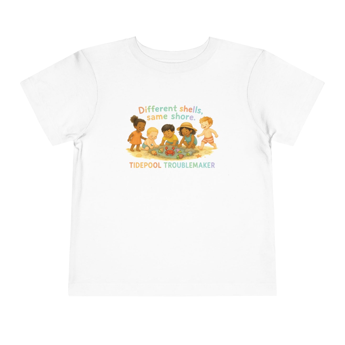 Toddler Coastal Kindness Tee – Different Shells, Same Shore - Unisex