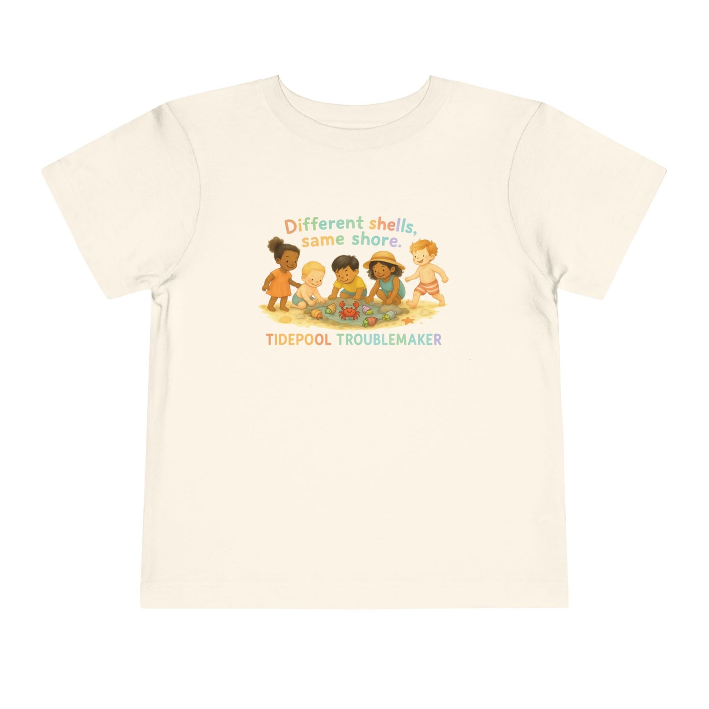Toddler Coastal Kindness Tee – Different Shells, Same Shore - Unisex