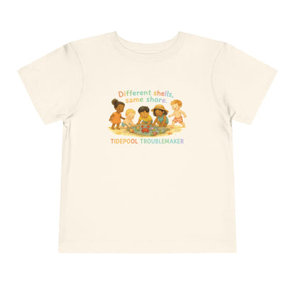 Toddler Coastal Kindness Tee – Different Shells, Same Shore - Unisex