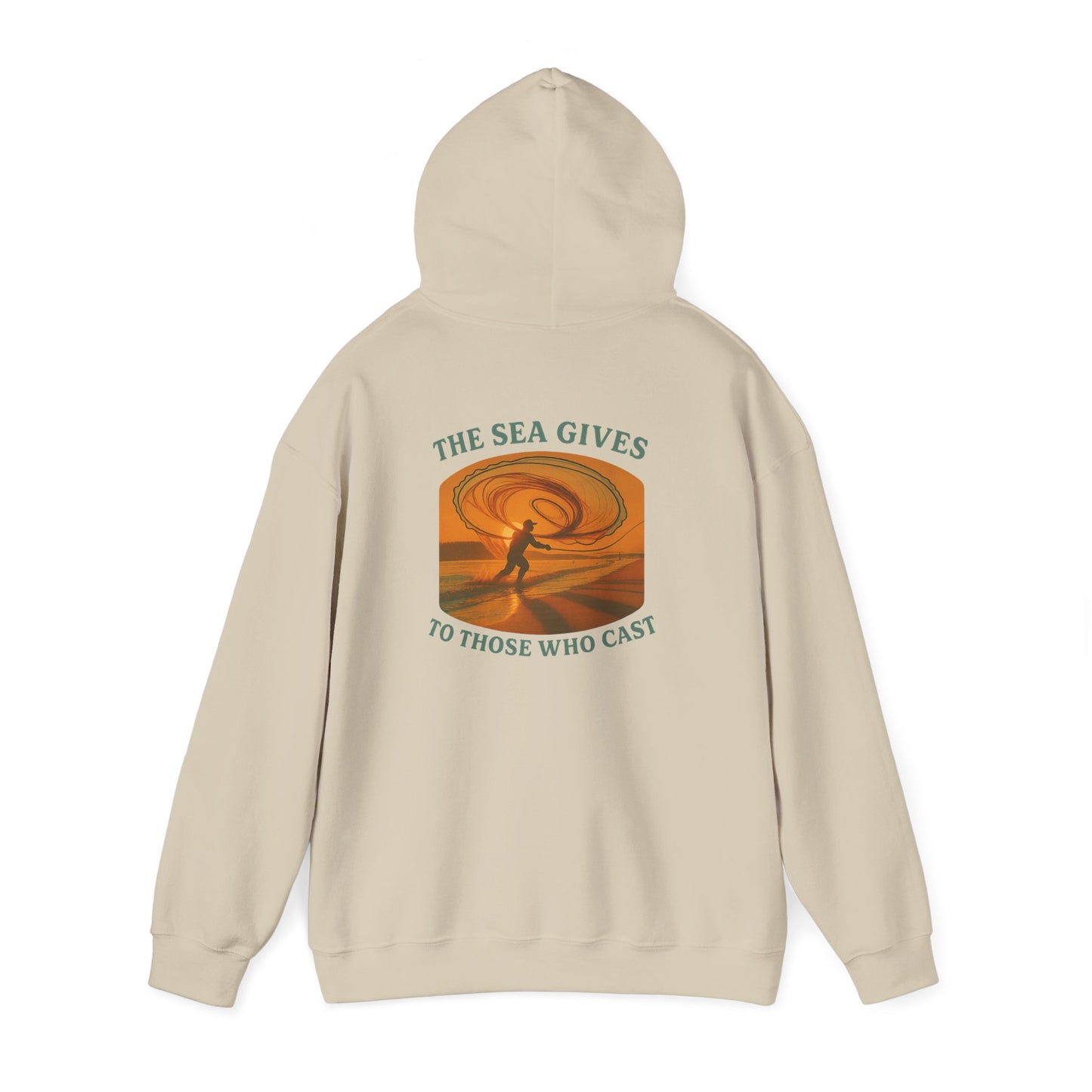 "The Sea Gives to Those Who Cast" Heavy Blend™ Hoodie - men