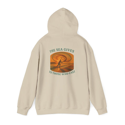 "The Sea Gives to Those Who Cast" Heavy Blend™ Hoodie - men