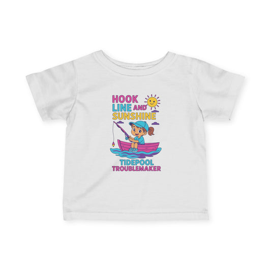 Infant Girls Fishing Tee - Hook Line and Sunshine