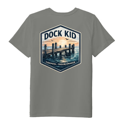 Youth Boys Performance Tee UPF 50 Protection - Dock Kid by Salty Kiss coastal apparel