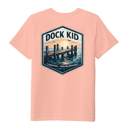Youth Boys Performance Tee UPF 50 Protection - Dock Kid by Salty Kiss coastal apparel