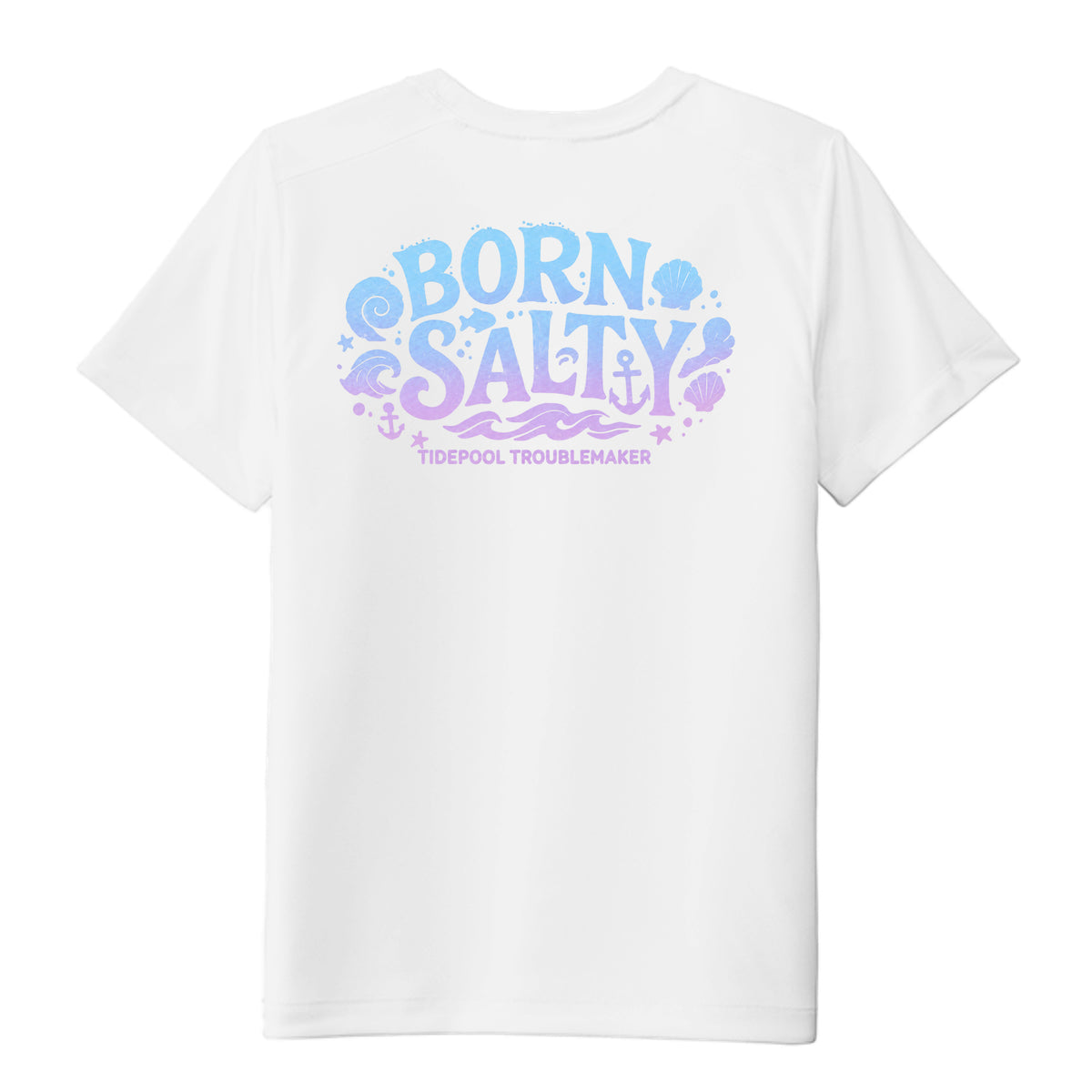 Youth Girls Performance Tee UPF 50 Protection - Born Salty by Salty Kiss coastal apparel