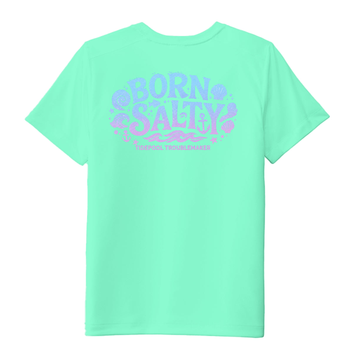 Youth Girls Performance Tee UPF 50 Protection - Born Salty by Salty Kiss coastal apparel