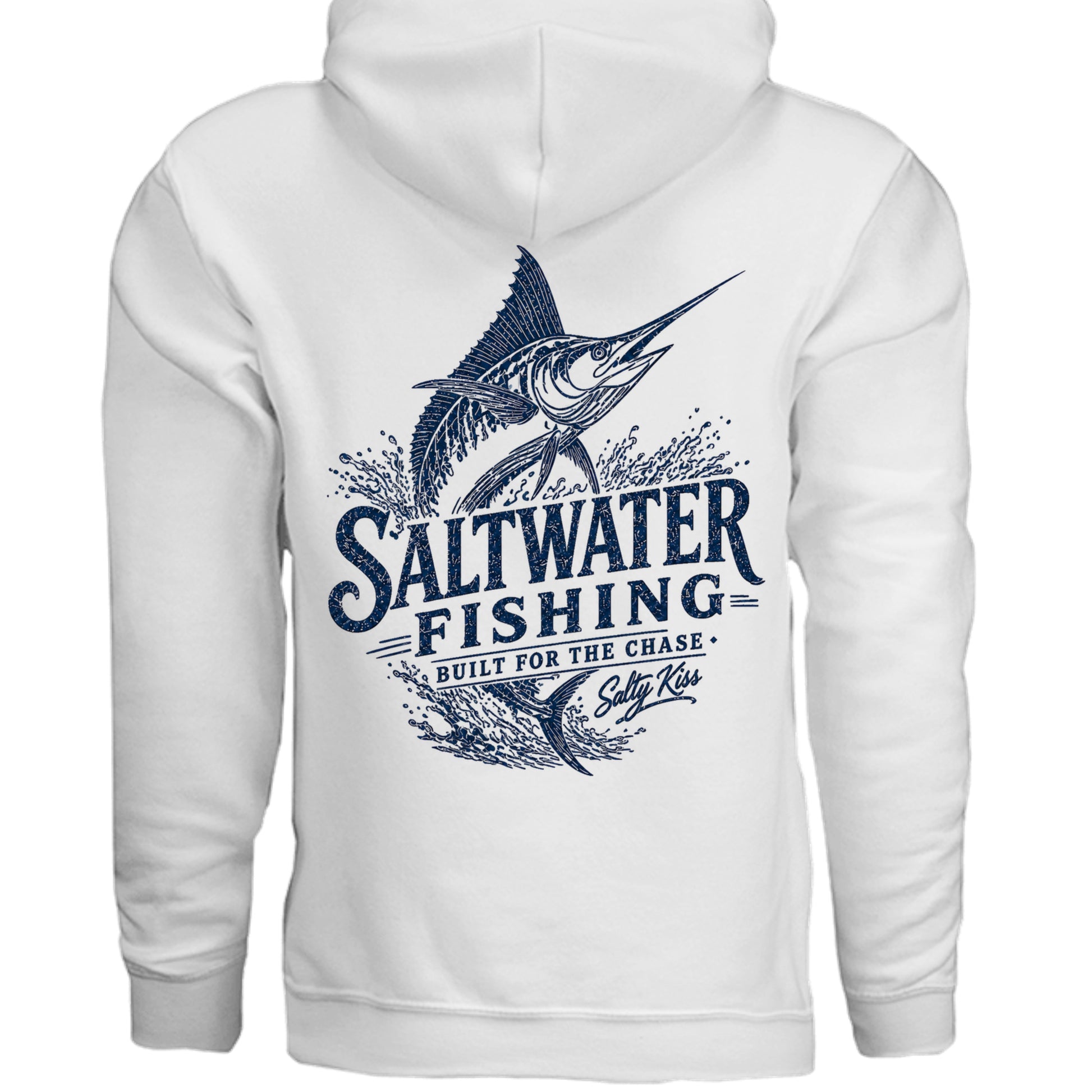 Men's Fishing Hoodie - Built for the Chase by Salty Kiss coastal apparel