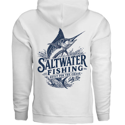 Men's Fishing Hoodie - Built for the Chase by Salty Kiss coastal apparel