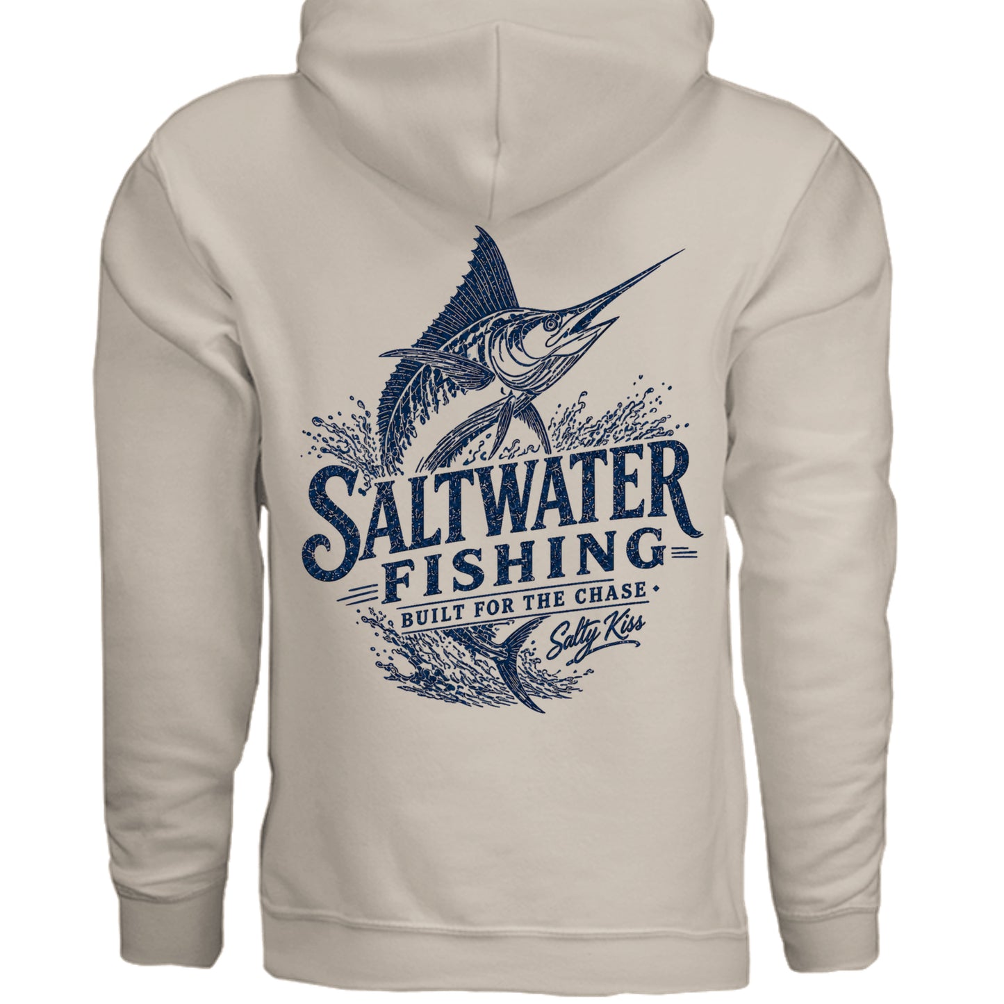 Men's Fishing Hoodie - Built for the Chase by Salty Kiss coastal apparel