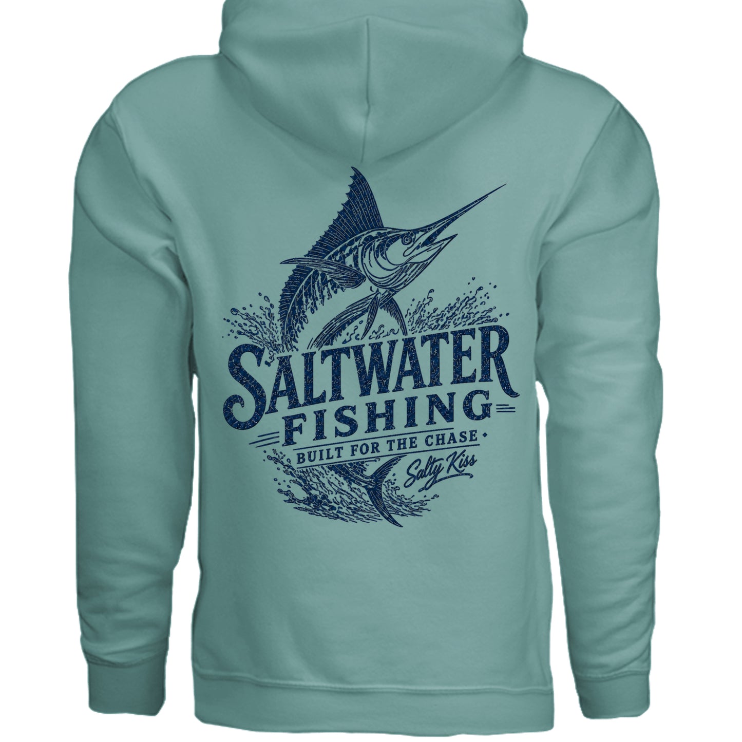 Men's Fishing Hoodie - Built for the Chase by Salty Kiss coastal apparel