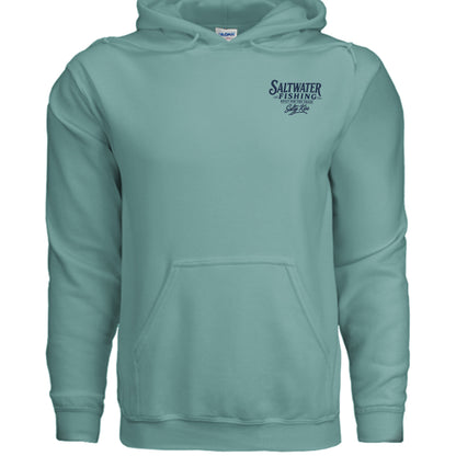 Men's Fishing Hoodie - Built for the Chase by Salty Kiss coastal apparel
